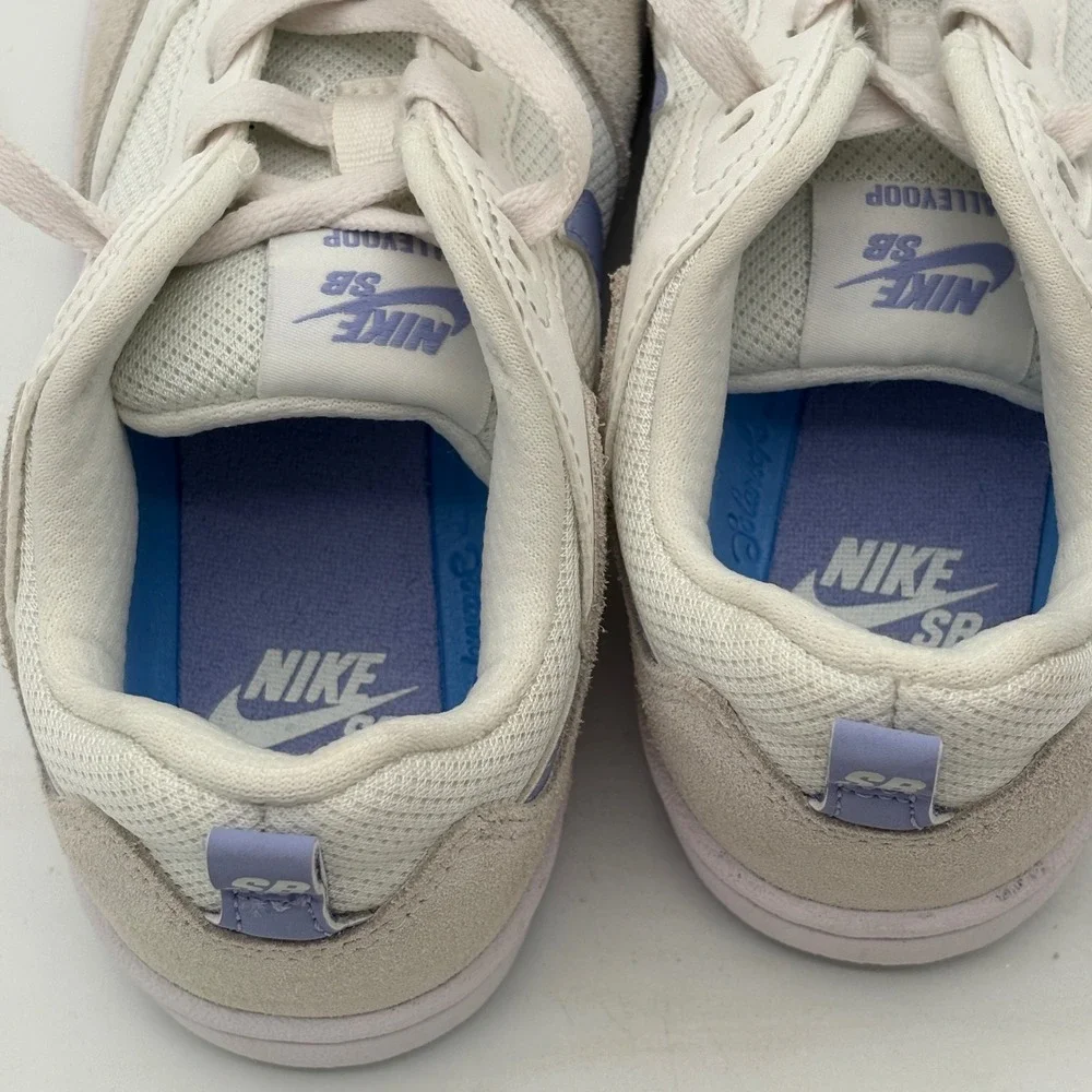 Nike‎ SB Alleyoop Womens Skate Shoes White Purple CQ0369-102 Size 6